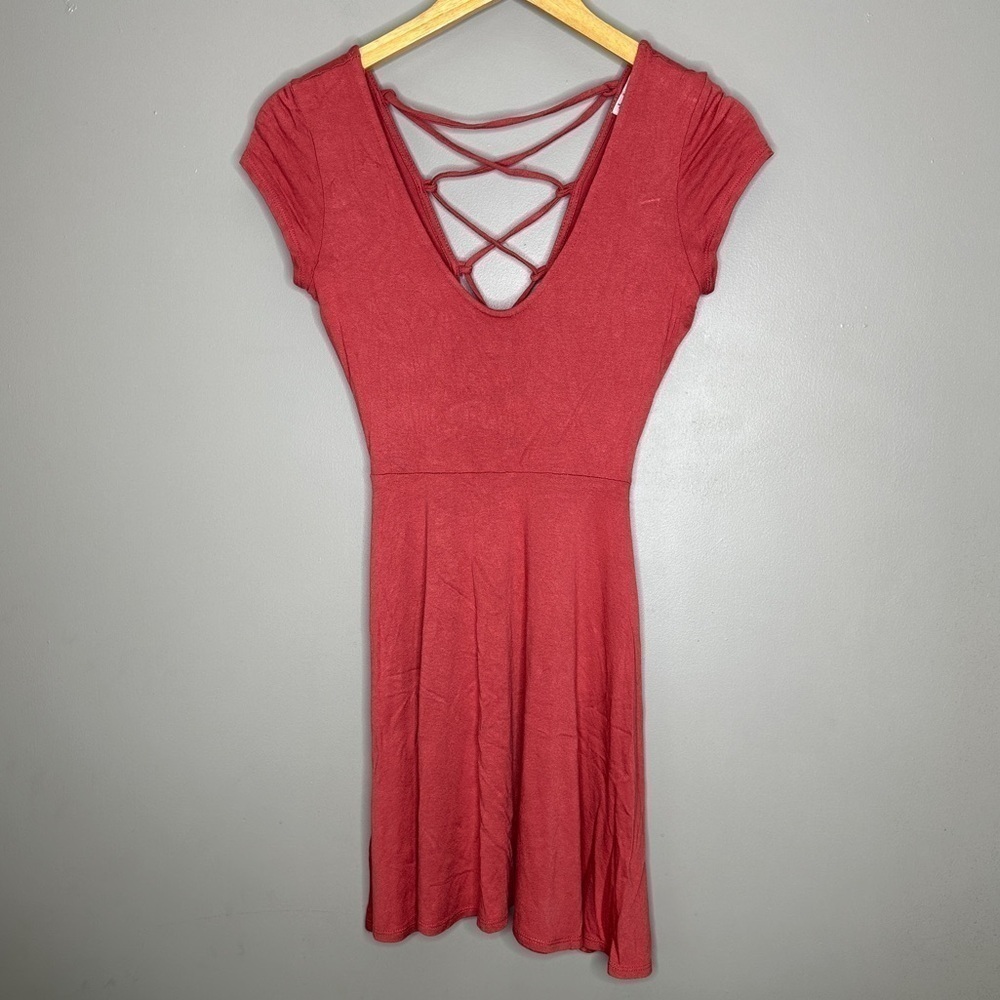 Charlotte Russe fit flare open back mini dress
